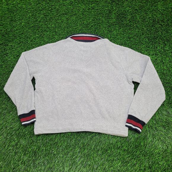 NIKE Fleece Track Jacket Women Medium 20x19 Ringer Crop Baggy - Picture 2 of 16